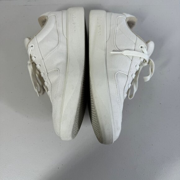 Lululemon Cream Cityverse Sneakers Size 9.5 Lace Up Casual Athletic Canvas - Picture 6 of 13